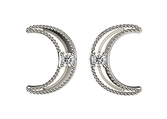 Moon Stud Earrings