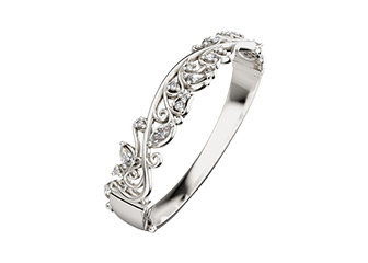 Diamond Filigree Bangle