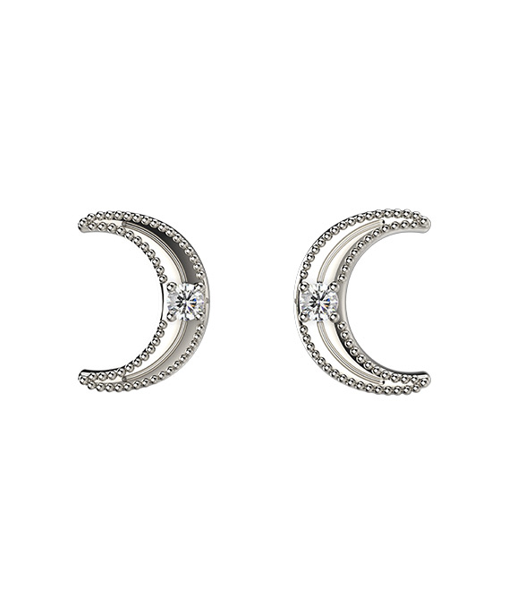 Moon Stud Earrings