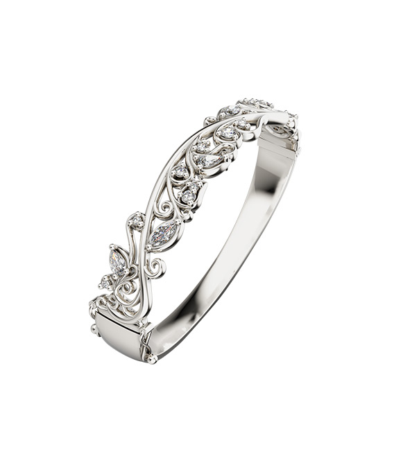 Diamond Filigree Bangle